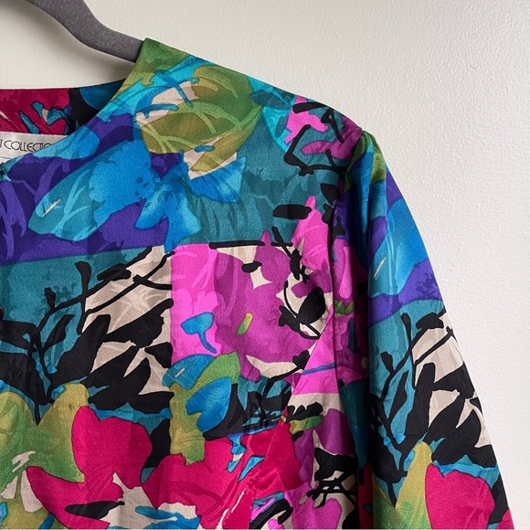 Anne Crimmins Umi Collection Silk Jacquard Floral Evening Blazer Jacket 10 - Picture 10 of 11
